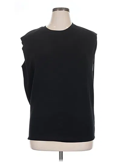 Pre-owned Spanx Sleeveless Top Black One Shoulder Neckline Tops