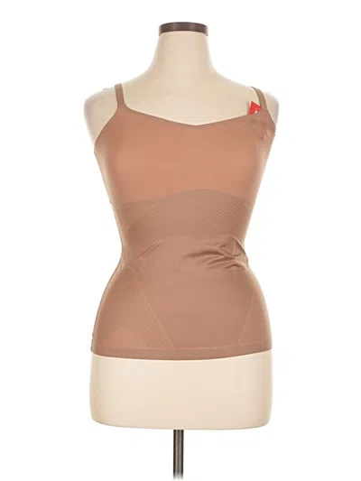 Pre-owned Spanx Sleeveless Top Brown Strapless Neckline Tops