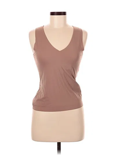 Pre-owned Spanx Sleeveless T-shirt In Brown