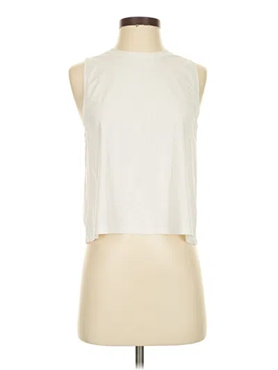 Pre-owned Spanx Sleeveless T-shirt In White