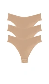 Spanx Smooth Fit-to-you Thong Pack Of 3 In Brown