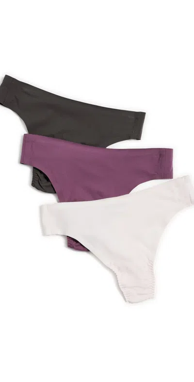 Spanx Smooth Fit-to-you Thongs 3-pack Box Pn/rs Bd/dk Ca In Multi