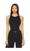 Spanx Smoothing Jersey Racer Back Tank In 古典黑