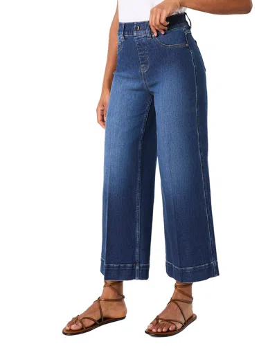 Spanx Pull-on Crop Wide Jean In Blue