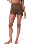Spanx Ecocare Seamless Stretch Shorts In Chestnut Brown