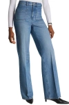 Spanx Authentic 360 Easy Flare Jeans In Elysian In Blue
