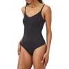 Spanx Thinstincts 2.0 Camisole Thong Bodysuit In Very Black