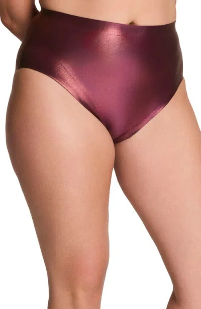 Spanx ® Shape™ Luxeshine Briefs In Burgundy
