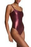 Spanx ® Shape™ Luxeshine Cami Thong Bodysuit In Burgundy