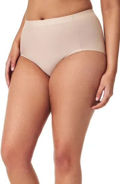 Spanx Sheer Power High-rise Briefs In Champagne Beige