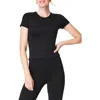 Spanx ® Smooth™ Jersey Crewneck T-shirt In Classic Black