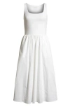 Spanx ® Smooth™ Jersey Mixed Media Midi Dress In Classic White