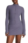 Spanx Smooth Onform Full Zip Jacket In Purple