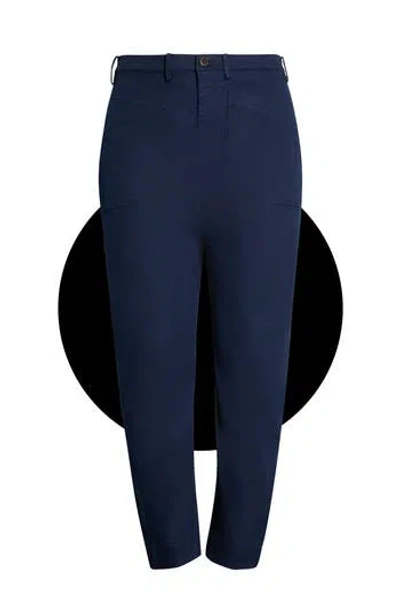 Spanx ® Supersmooth® Barrel Leg Stretch Twill Utility Pants In Blue