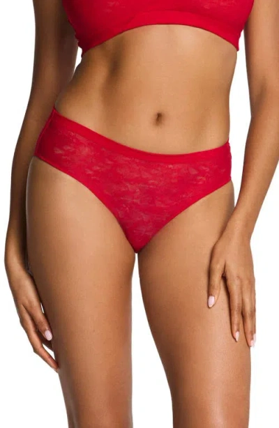 Spanx ® Supersmooth® Day To Date Night Lace Bikini In Red