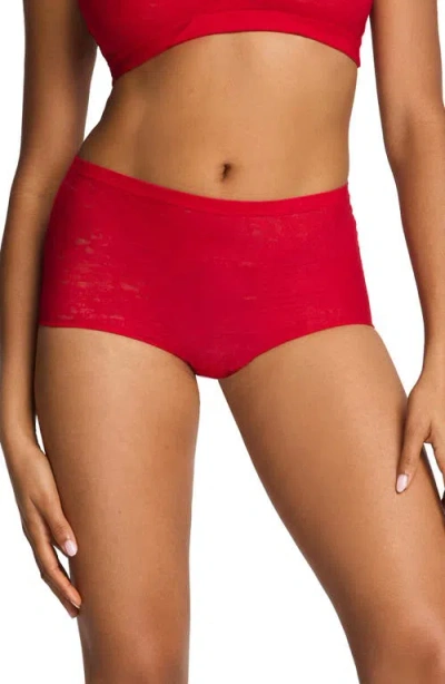 Spanx ® Supersmooth® Day To Date Night Lace Boyshorts In Red
