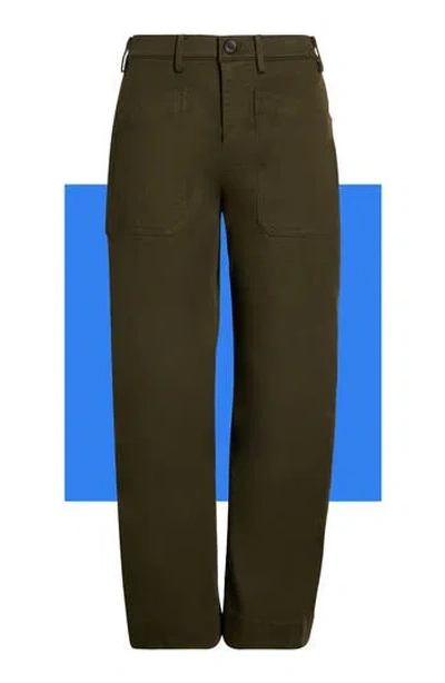 Spanx ® Supersmooth™ Stretch Cotton Twill Barrel Leg Pants In Green
