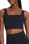 Spanx ® Square Neck Crop Tank Top In Black