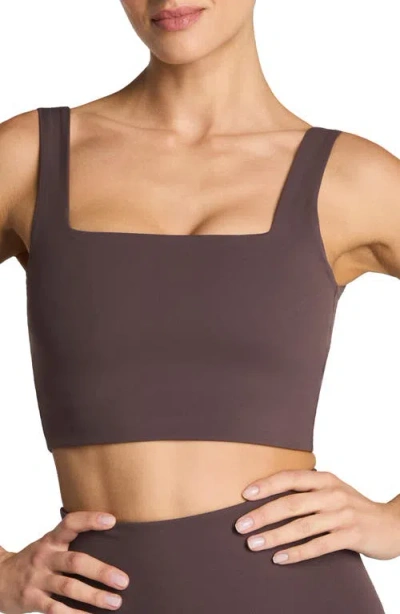 Spanx ® Square Neck Crop Tank Top In Brown