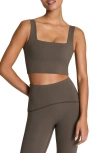 Spanx ® Square Neck Crop Tank Top In Gray