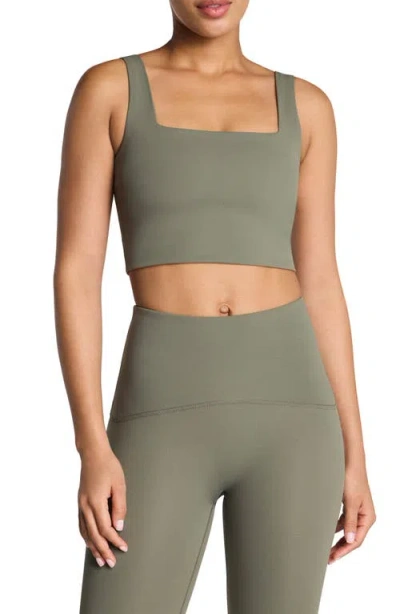 Spanx ® Square Neck Crop Tank Top In Gray