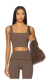 Spanx Square Neck Shelf Tank In Brown