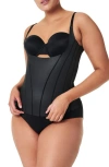 Spanx Super Sculpt Open-bust Firm Control Cami In Very Black
