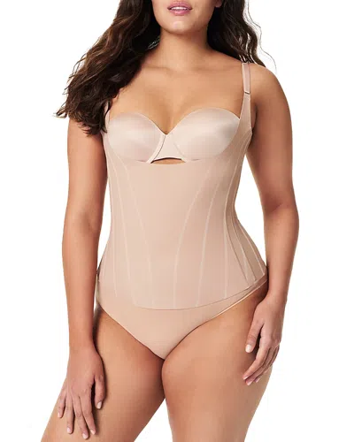 Spanx Stay Down Open Bust Shaping Camisole In Natural Bronze