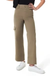 SPANX STRETCH COTTON BLEND TWILL ANKLE CARGO PANTS