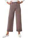 Spanx Stretch Twill Wide Leg Crop Pants In Grey