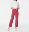 Spanx Stretch Twill Wide Leg Crop Pants In Pink
