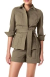 Spanx ® Stretch Twill Shirt Jacket In Green