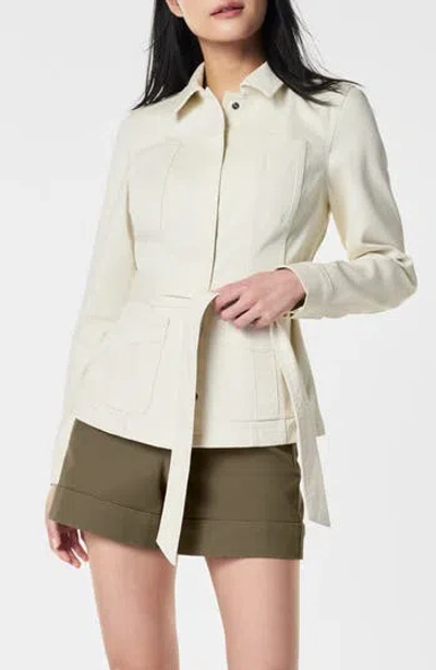 Spanx ® Stretch Twill Shirt Jacket In White