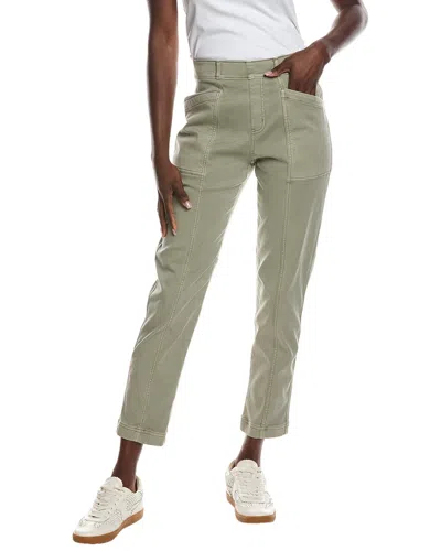 Spanx Stretch Twill Straight Leg Pant In Green