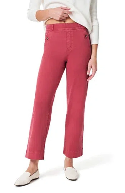 Spanx ® Stretch Twill Wide Leg Crop Pants In Pink