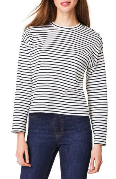 Spanx ® Stripe Boxy Top In Black