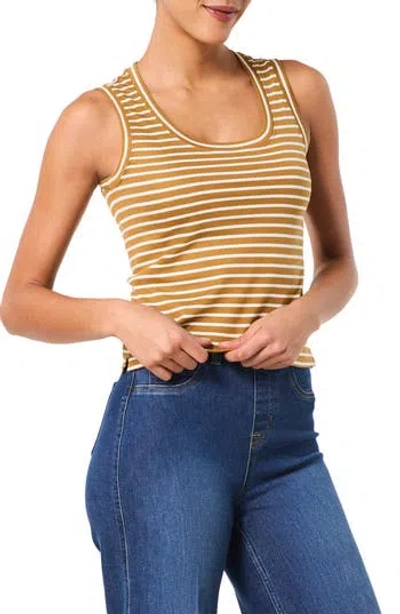 Spanx ® Stripe Cool Cotton Tank In Bold Stripe Flax/ Powder