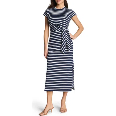 Spanx ® Stripe Tie Waist Maxi Dress In Blue