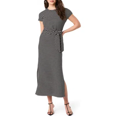 Spanx ® Stripe Tie Waist Maxi Dress In Black