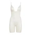 Spanx Suit Your Fancy Plunge Mid-thigh Bodysuit In White