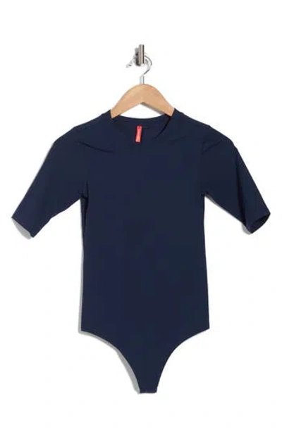 Spanx ® Suit Yourself Ribbed Crew Neck Short Sleeve Smoother Bodysuit