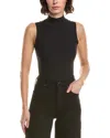 Spanx Suit Yourself Ribbed Mock Neck Sleeveless Bodysuit In Black