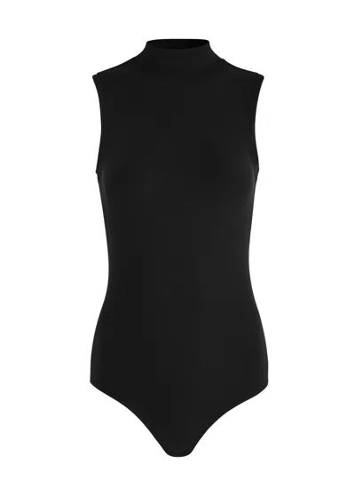 Spanx Suit Yourself Ribbed Stretch-jersey Bodysuit In Black