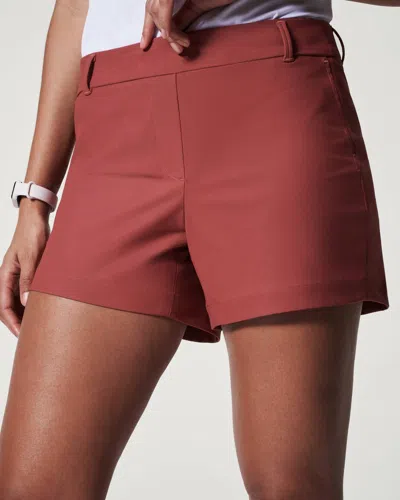 Spanx Sunshine Shorts 4" In Washed Red In Pink
