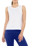 Spanx Supernaturals Flow Crewneck Tank Top In Vivid White