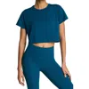 Spanx Cropped Tee In Blue