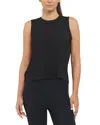 Spanx Supernaturals Flow Crewneck Tank Top In Very Black