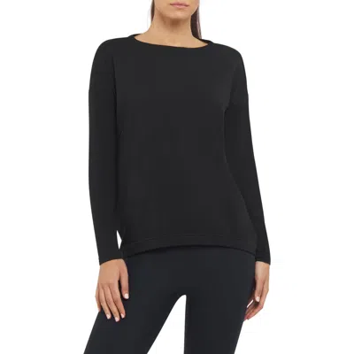 Spanx ® Supernaturals Flowy Long Sleeve T-shirt In Black