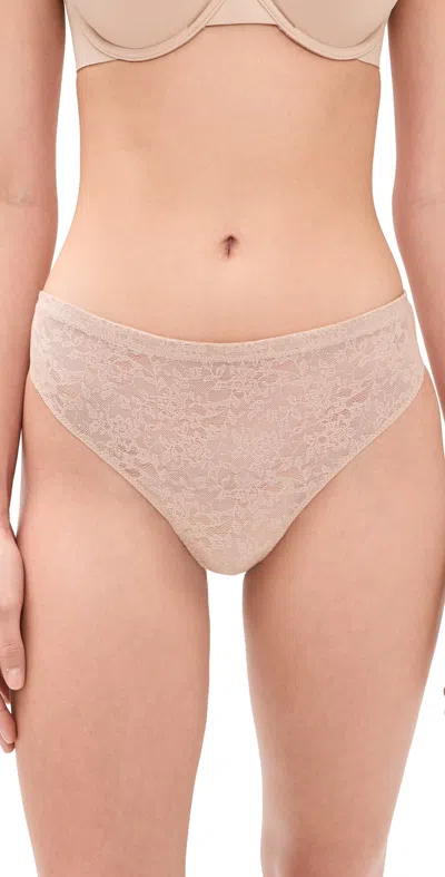 Spanx Supersmooth Day To Date Night Thong Chai In Neutral