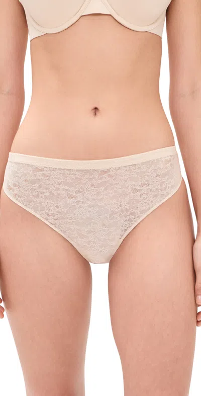 Spanx Supersmooth Day To Date Night Thong Toasted Coconut In Neutral